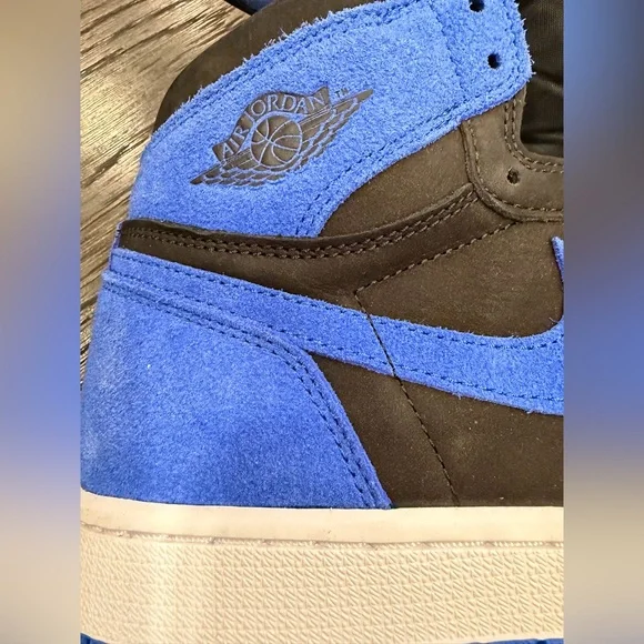Nike air Jordan 1 Retro high OG size 8.5 Black/Royal Blue-white - Picture 2 of 11